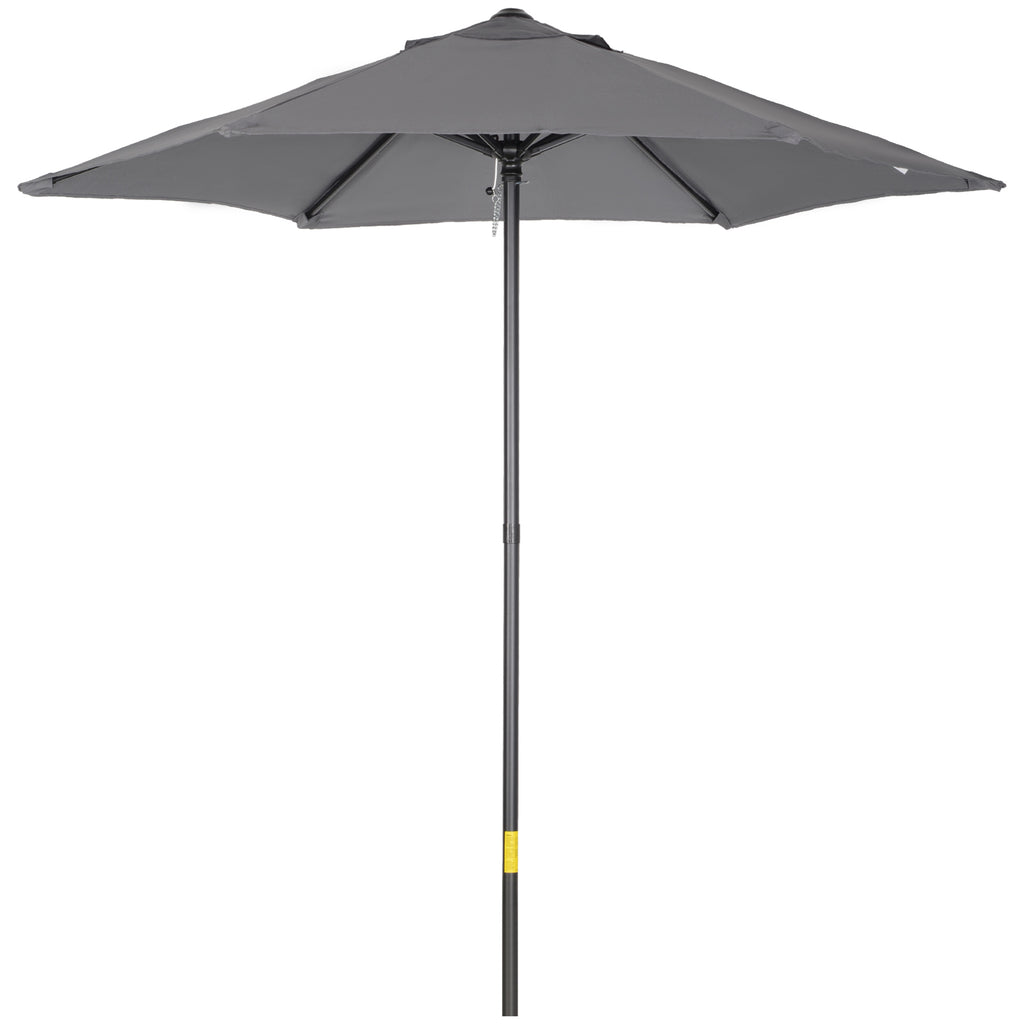 Sonnenschirm ?196 cm, sechseckig Balkonschirm f¨¹r Strand Balkon Garten, Dunkelgrau