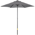 Sonnenschirm ?196 cm, sechseckig Balkonschirm f¨¹r Strand Balkon Garten, Dunkelgrau