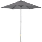 Sonnenschirm ?196 cm, sechseckig Balkonschirm f¨¹r Strand Balkon Garten, Dunkelgrau