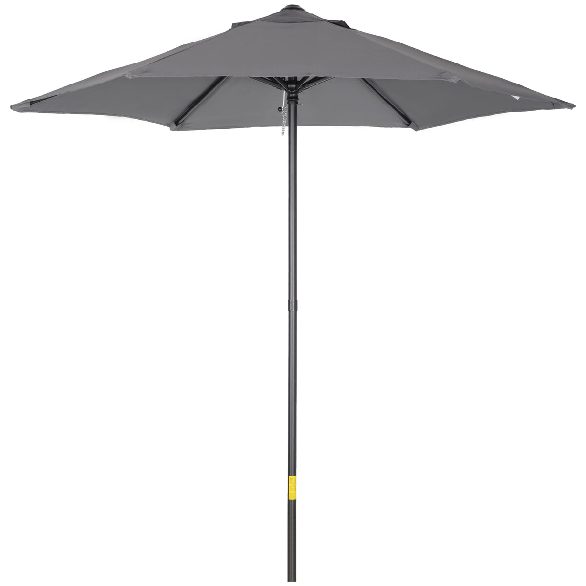 Sonnenschirm ?196 cm, sechseckig Balkonschirm f¨¹r Strand Balkon Garten, Dunkelgrau