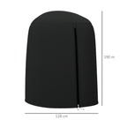 190 x Φ128cm Hanging Egg Chair Furniture Cover - Black