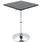 Höhenverstellbarer Bartisch, 360° drehbar, kratzfeste Füße, stabile Metallbasis, Schwarz/Silber