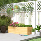 Hochbeet, Pflanzenbeet aus Holz mit 3 Pflanzzonen, f¨¹r Gem¨¹se, Kr?uter, Blumen, 140 x 60 x 40 cm