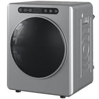 5kg Ablufttrockner, 1000W Kompakter freistehender Frontlader-Wäschetrockner mit Edelstahltrommel, Timer, Silber