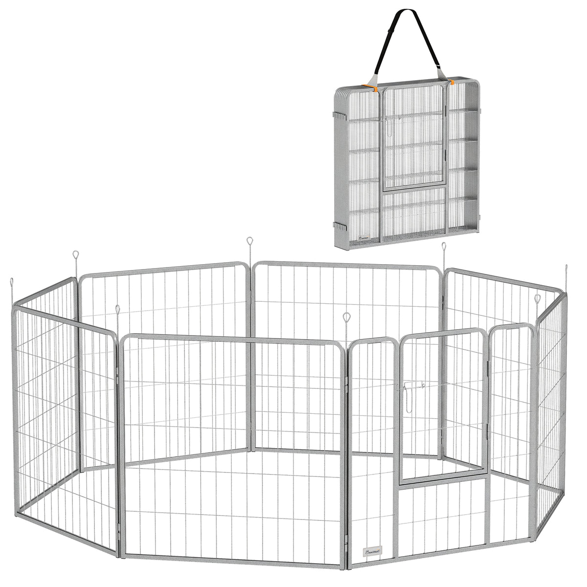 Haustiergehege, Hundezaun, Haustierspielplatz, flexibel anpassbar, rostfreier Stahl