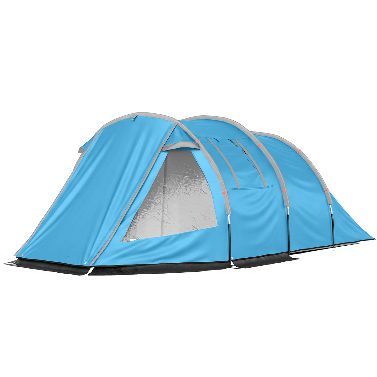 Campingzelt Trekkingzelt Zelt, wetterbeständig, 2 Räume, 475 x 264 cm Breite x 172, Blau