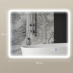 LED-Badezimmerspiegel, Bluetooth-Funktion, anpassbares Licht, Antibeschlag-Funktion