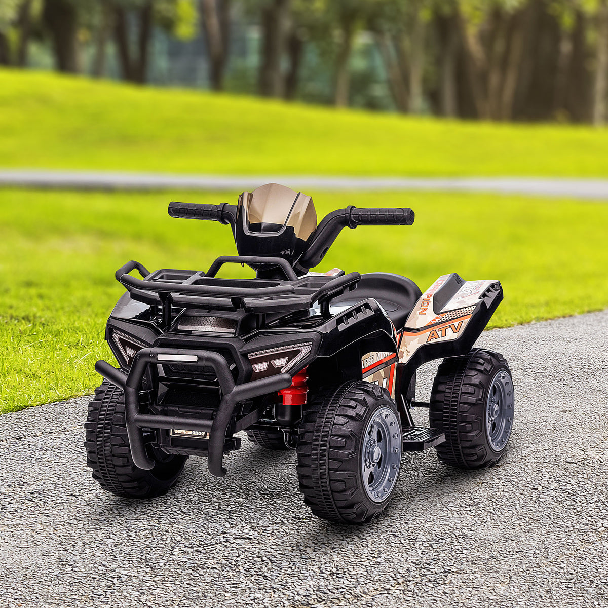 Kinder Quad Elektro 6V Kinderquad mit Vorwärtsfunktion, Musik, Elektro-Quad für Kinder 1,5-3 Jahre Schwarz