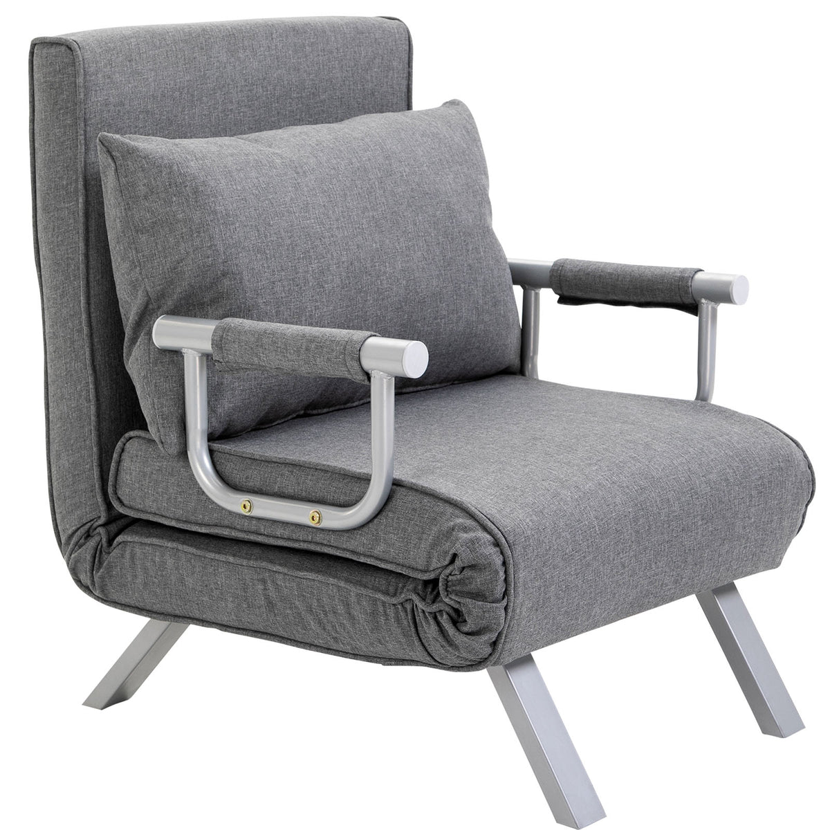 Relaxsessel Liegesessel Sessel, Liegefunktion, G?stebett, 65 cm x 69 cm x 80 cm, Grau