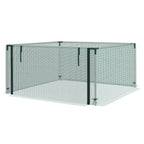 Pflanzenschutznetz, Gemüseschutz, Reißverschlusstür, Stahlrahmen, 125x125x62,5 cm, Grün/Silber