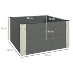 Hochbeet Gartenbeet Kr?uterbeet, wetterbest?ndig, offener Boden, 60 x 60 x 30 cm, Dunkelgrau