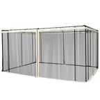 352 x 207cm Universal Replacement Mesh Sidewall Netting for Patio Gazebos and Canopy Tents, (Sidewall Only) Beige