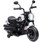 Elektro-Kindermotorrad, LED-Scheinwerfer, abnehmbare Stützräder, bequemer Sitz, Rot/Schwarz