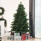 Künstlicher Weihnachtsbaum 180 cm Tannenbaum künstlich mit 748 Spitzen, 3 verschiedenen Blätterformen flammhemmend Christbaum mit Metallständer für drinnen