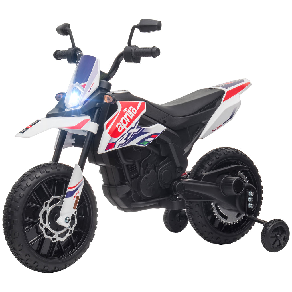 12V Kinder-Motorrad mit St¨¹tzr?dern, LED-Lichtern, Musik, USB, Elektro-Motorrad f¨¹r Jungen und M?dchen, Wei?