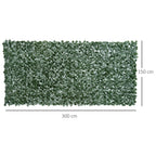 Künstlicher Hecken Sichtschutz, UV Geschützt Sichtschutz, Grün Balkon Sichtschutze, Zaun Sichtschutzgitter mit Blättern, Hecken Zaun, WandKünstliche 300 x150 cm für Garten Hochzeit