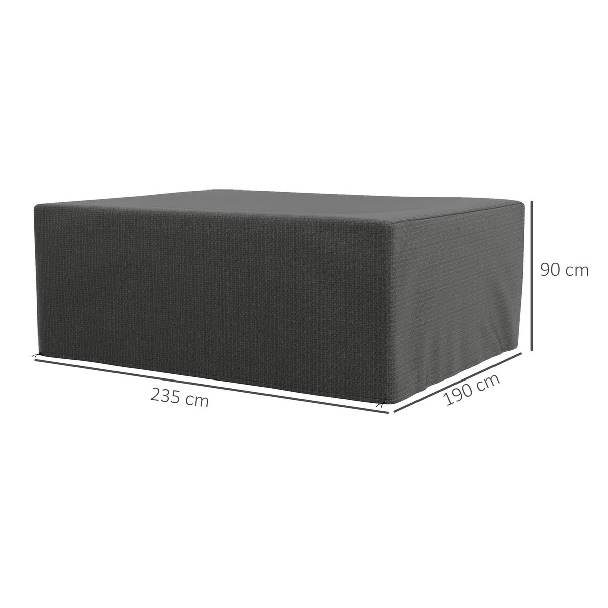 235 x 190 x 90 cm Large Patio Set Covers, Outdoor Garden Furniture Protection Cover Protector Waterproof Anti-UV Grey