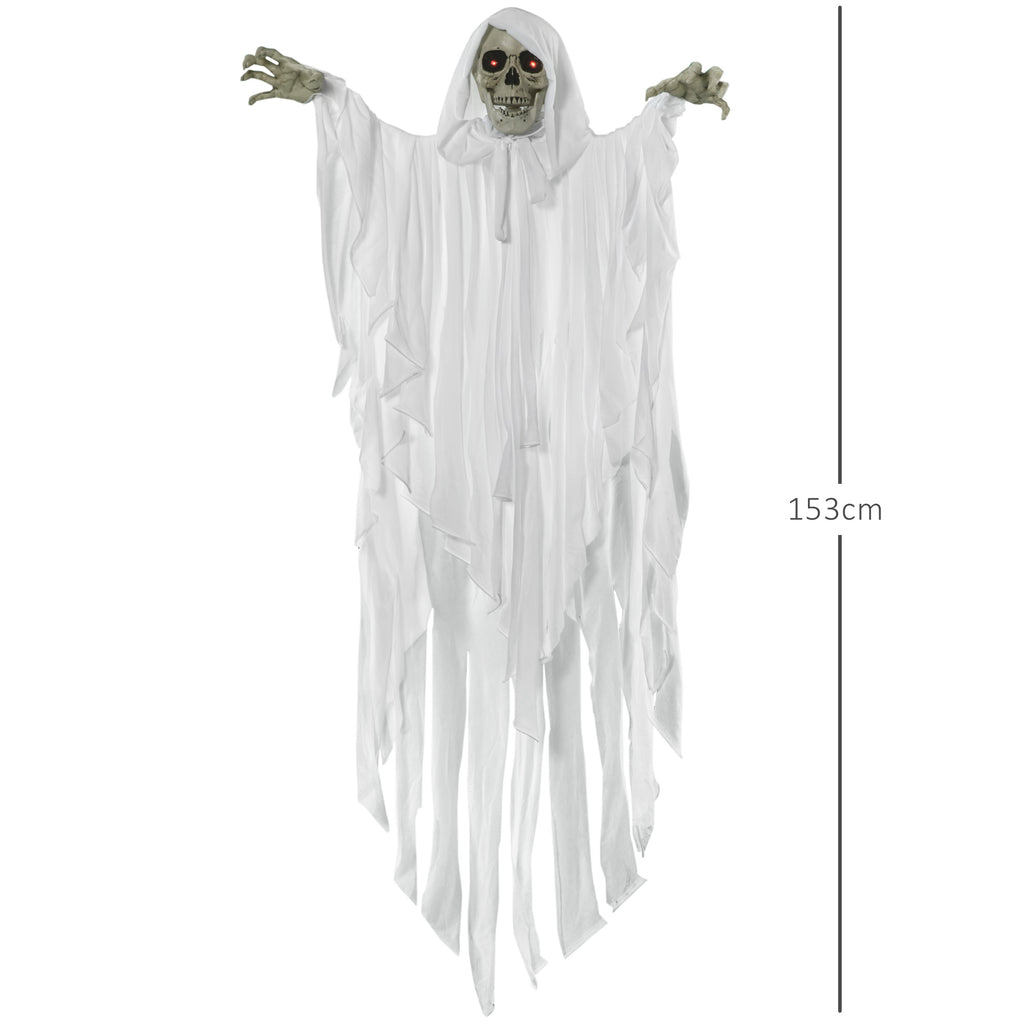 Halloween-Dekoration Gespenst mit Spezialeffekten und Soundfunktion 91 cm x 19 cm x 153 cm