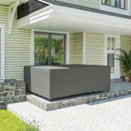 600D Oxford Outdoor Garden Furniture Sofa Set Cover, Waterproof Anti-UV Rattan Sun Lounger Protection Protector Cover, 275L x 205W x 90Hcm, Grey