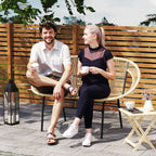 2-Sitzer Gartenbank Polyrattan, wetterfest Sitzbank im Rattanflecht-Design, UV-Beständig 260kg belast Khaki