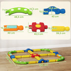 Balancebalken f¨¹r Kinder, interaktives Gestell, rutschfest, Kunststoff, Bunt