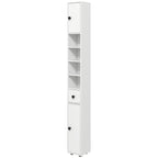 Badezimmerschrank, 4 Regale, Schublade, Spanplatte, schlankes Design, Wei?