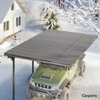 Set of 12 Corrugated Steel Roof Sheet Panels - Light Grey