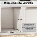 Pull Out Bin, Under Sink Bin - 3 Removable Compartments (15L + 2 x 8L) for 400mm Cabinets, Light Grey