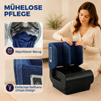 Beinmassagegerät Hocker Wärme Luftkompression Timer Blau/Schwarz