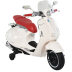 Elektro Kindermotorrad Elektromotorrad mit MP3, Musik, Scheinwerfer, Vor- und Rückwärtsgang, Kinder Elektro Motorrad für 3-6 Jahre Kinder, Weiß