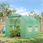 245 x 200cm Polytunnel Greenhouse - Green