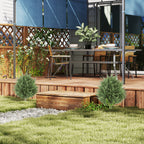 60 cm Artificial Cypress Tree with Ground Stake, Set of 2 Artificial Plants for Indoor & Outdoor, UV Resistant, Green