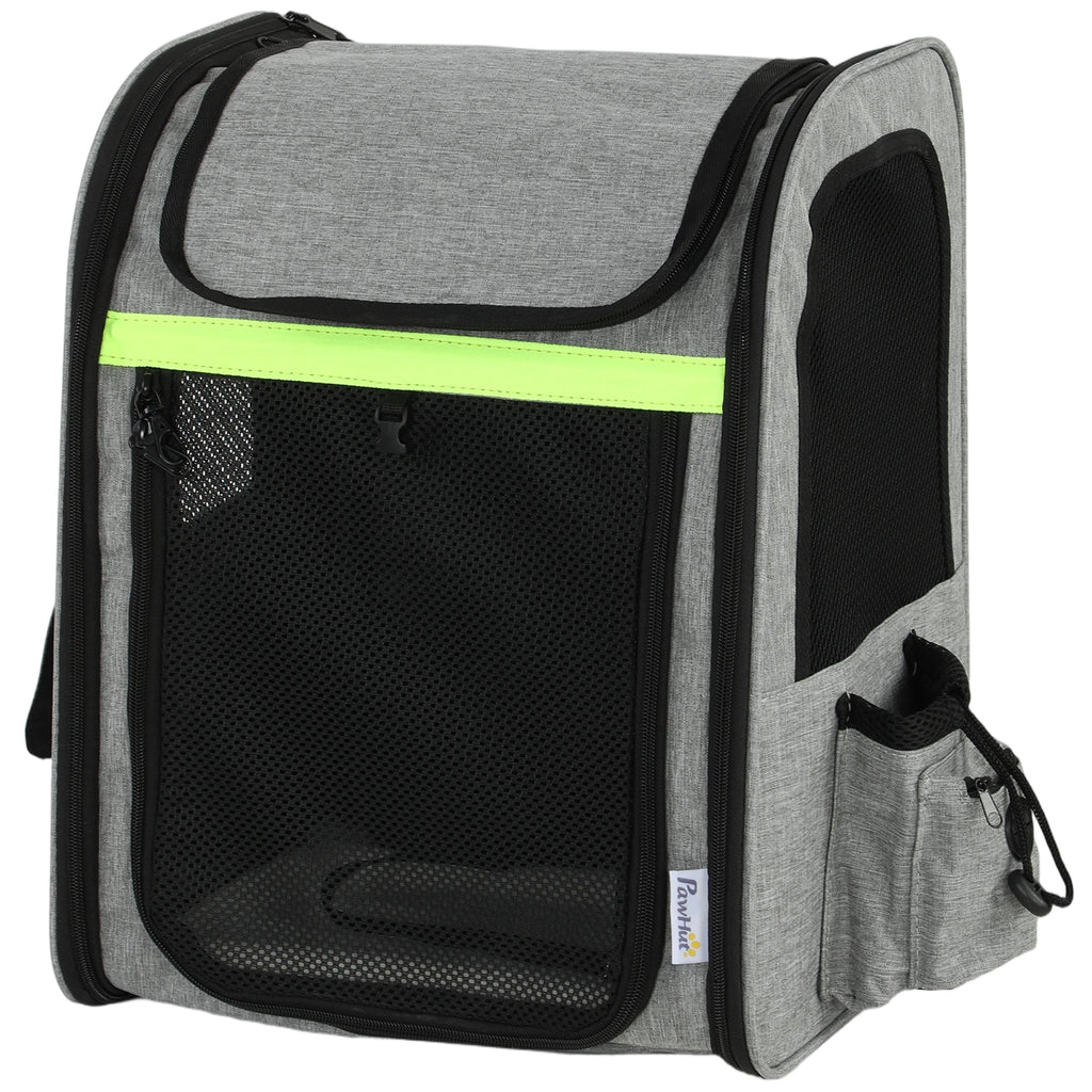 Dog Carrier Backpack Expandable, Breathable Pet Carrier Bag for Small Puppy Cat with Reflective Strip for Travel Hiking