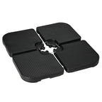 Sonnenschirmst?nder 4-teiliges Sonnenschirmst?nder, bef¨¹llbar, 100 x 100 x 8 cm, Schwarz