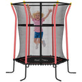 Kids Trampoline Mini Bouncer with Enclosure Safety Net For Ages 3-10 Years - Red