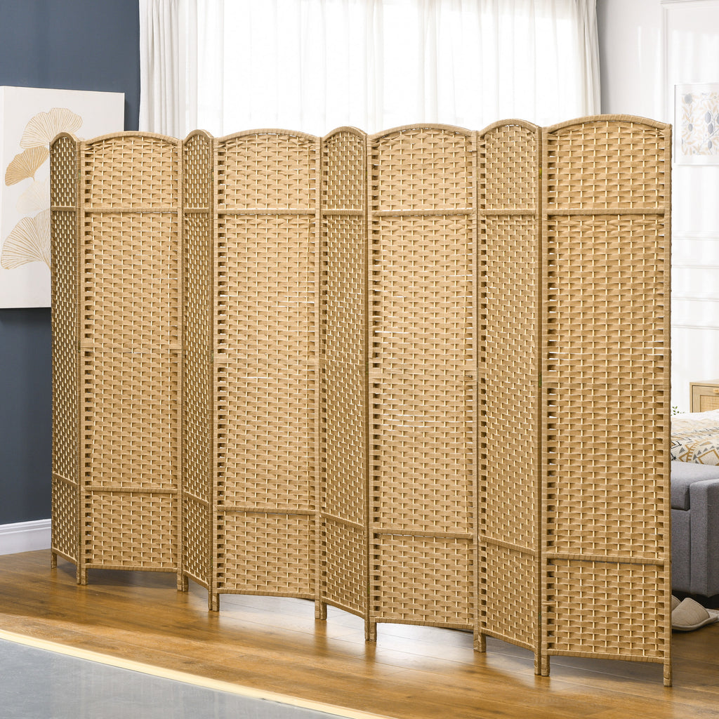 8-teiliger Raumtrenner, Faltbarer Sichtschutz, Sichtschutzwand f¨¹r Wohnzimmer, Schlafzimmer, Homeoffice, Natur