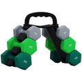 Hantelset mit Aufbewahrungsgestell, Set mit 6 Hanteln f¨¹r Fitness-Training, 2 x 3kg, 2 x 4kg, 2 x 5kg