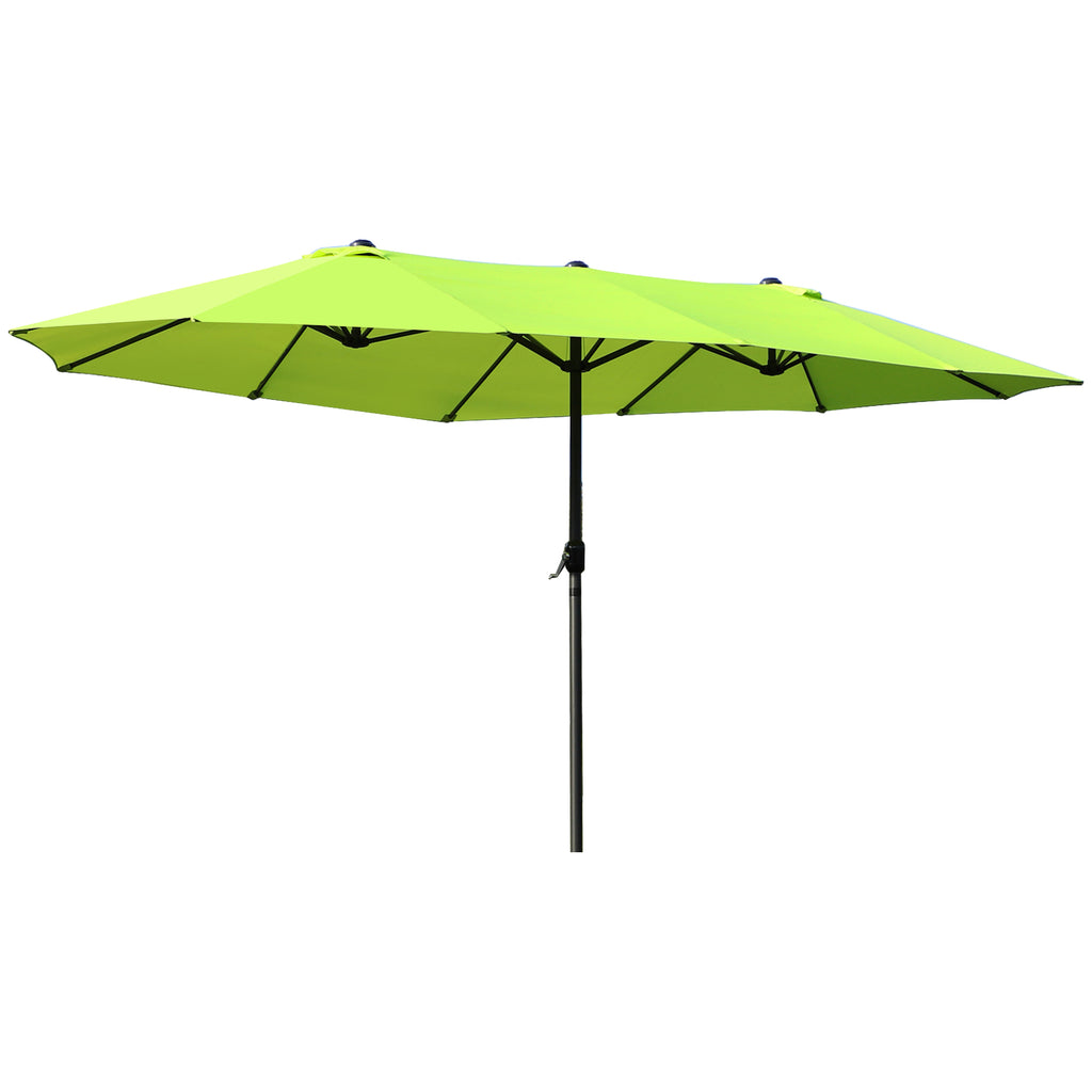 4.6m Double Garden Parasol - Green