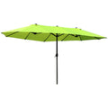 4.6m Double Garden Parasol - Green