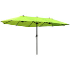 4.6m Double Garden Parasol - Green