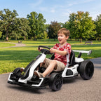 24 V Elektro Go-Kart für Kinder Drift-Funktion für 6-12 Jahre Weiß
