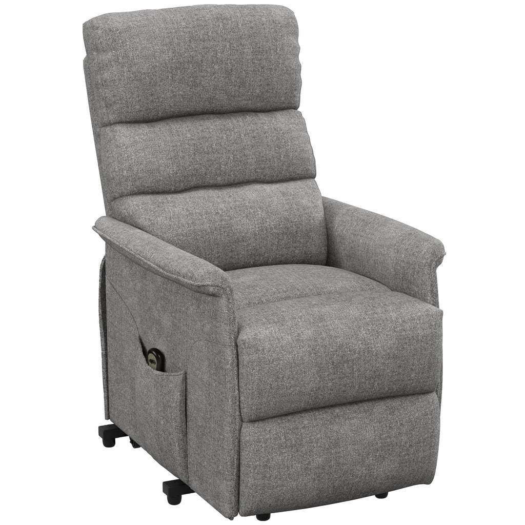 Relaxsessel mit Aufstehhilfe, verstellbare R¨¹ckenlehne/Fu?st¨¹tze, bis 120 kg, 66 x 90 x 96 cm, Grau