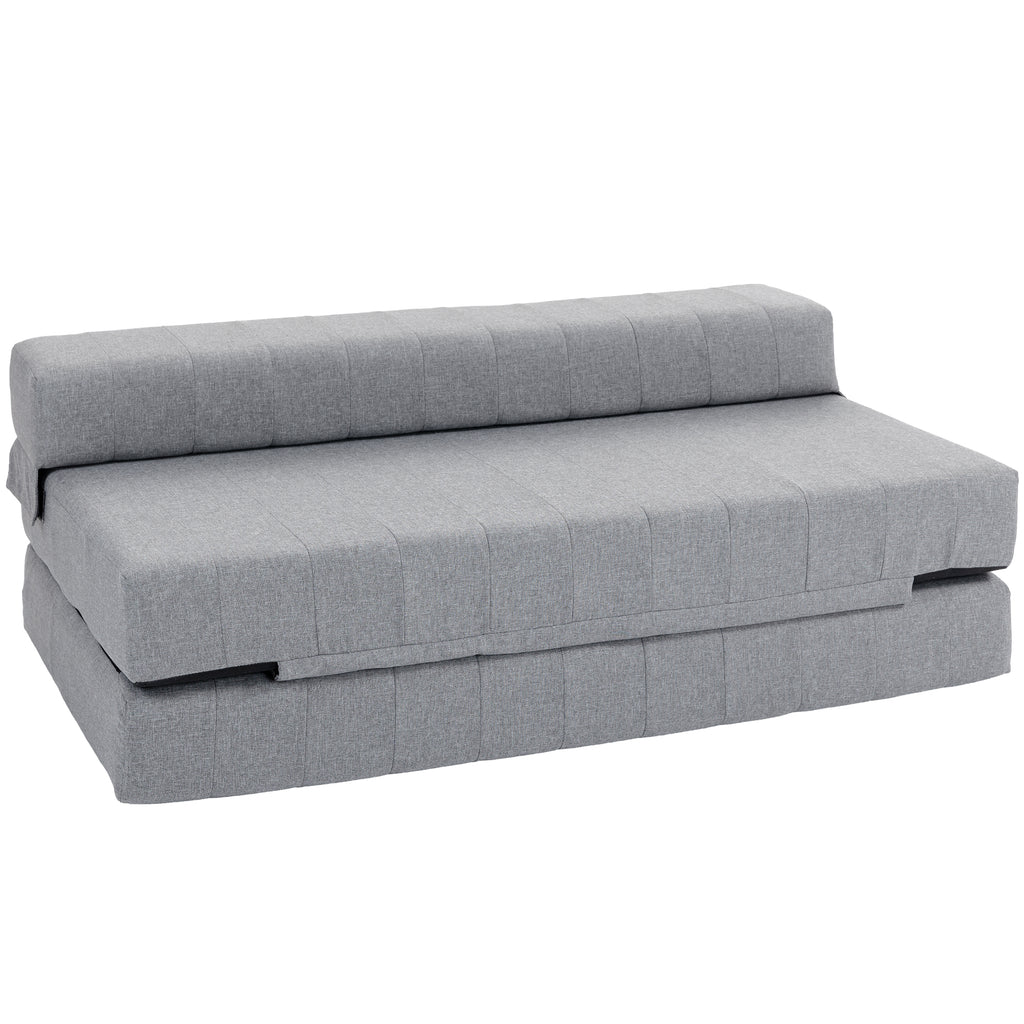 Klappsessel mit Bettfunktion, G?stebett, faltbar, bis 250 kg, 138x80x50 cm, Grau