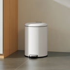 M¨¹lleimer 20L, mit Pedal, Inneneimer, fingerabdrucksicher, leises Schlie?en, Cremewei?