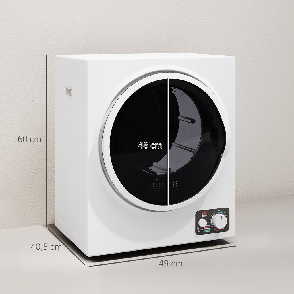 Mini Wäschetrockner 4 kg mit 4 Programme, 2 Heizstufen, Sterilisation bis zu 65℃ 850W für Kleidung