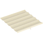 Retractable Pergola Cover, 2.55 x 2.5 m Replacement Canopy Fabric for 3 x 3 m Frame, Roof Top Only, Cream White