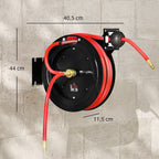 Wandmontierte Gartenschlauchrolle, automatisches Zur¨¹ckziehen, 20 bar Wasserdruck, 15+1 m Wasserschlauch, Metall