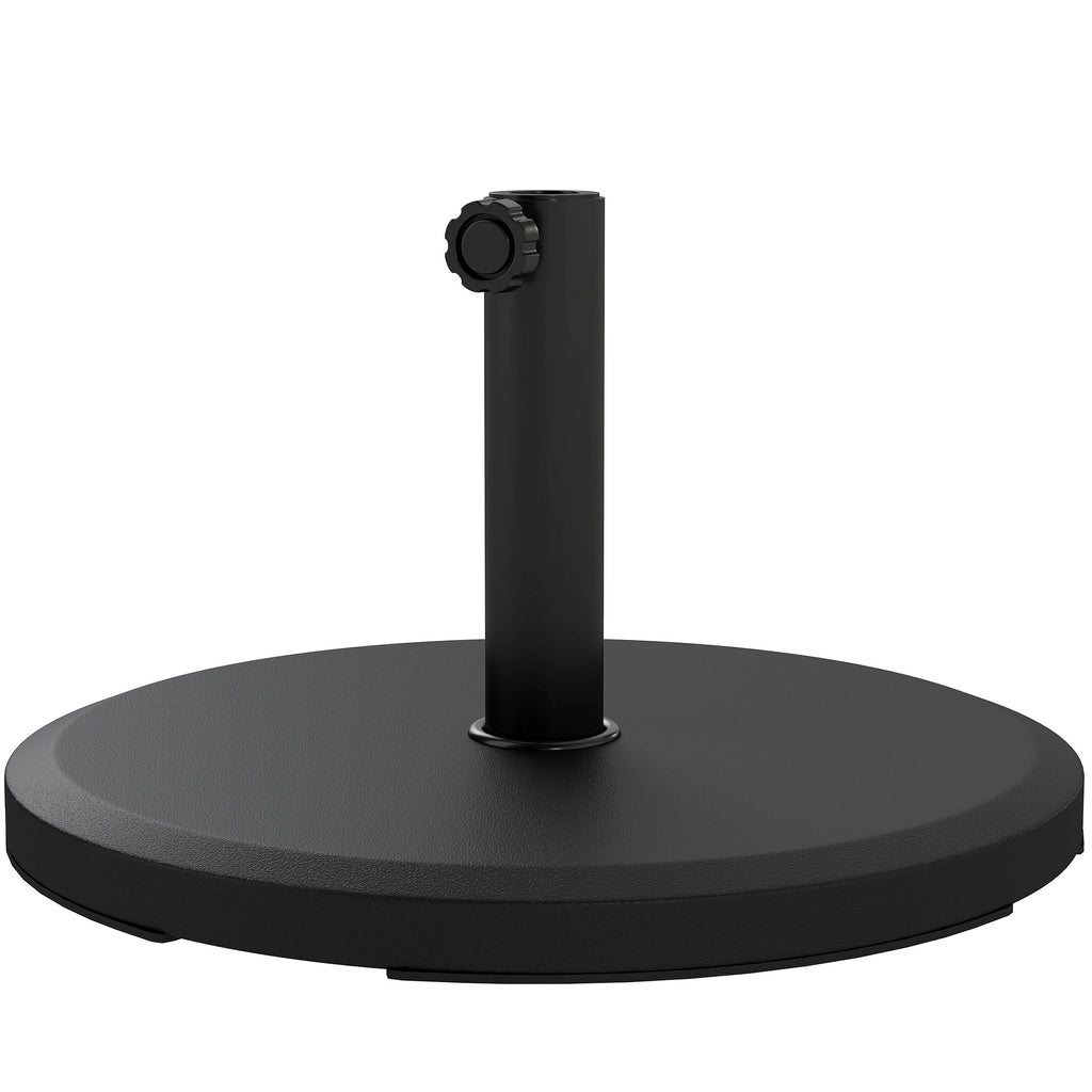 Sonnenschirmständer aus Zement 13kg Rund Schirmständer für Sonnenschirm 34mm/38mm/48mm Rohrdurchmesser, Schwarz