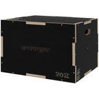Multi-Faceted Jump Box, Wooden Step Up Box, for Home, Gym, Exercise, 41/51/61cm - Black
