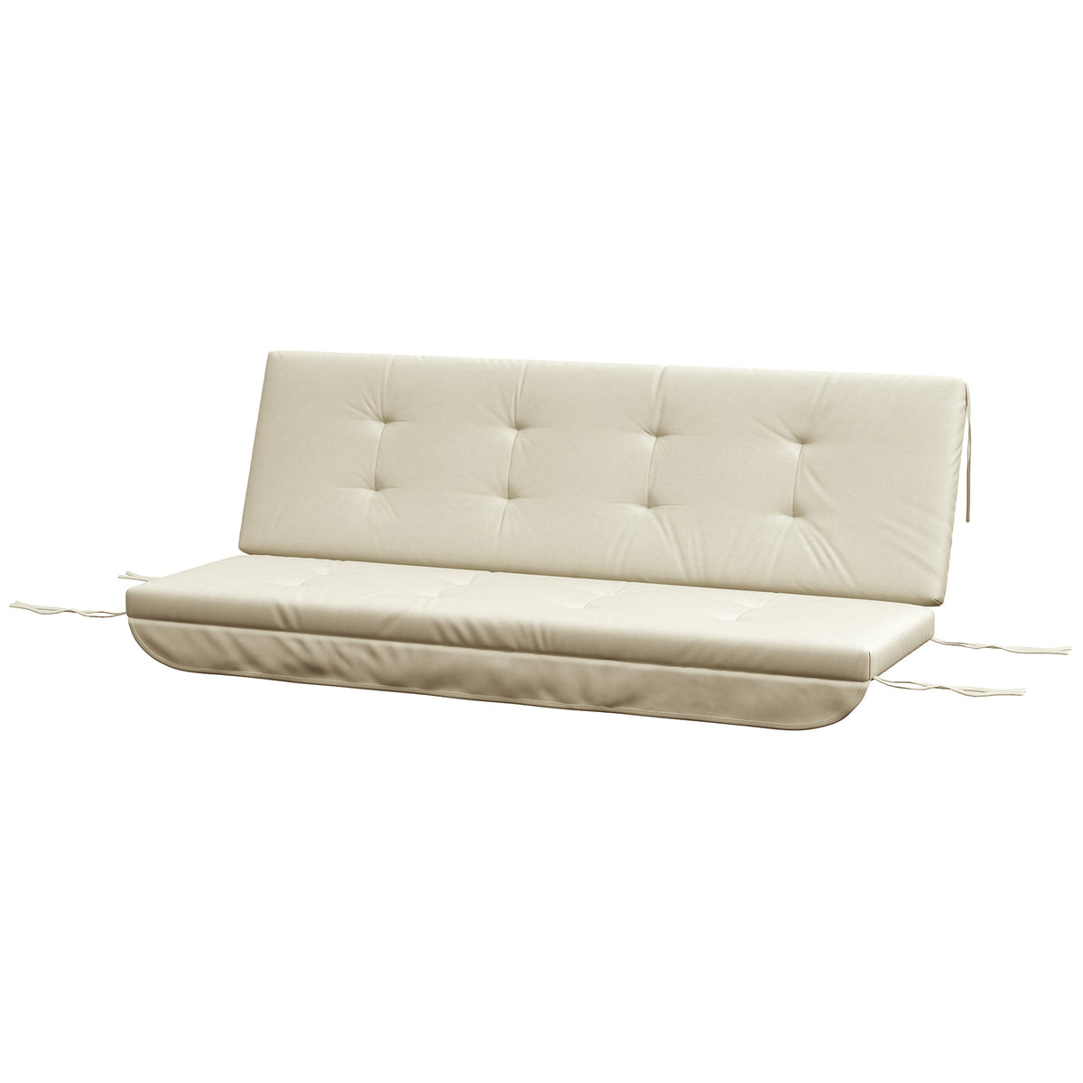 Auflagen-Set für Hollywoodschaukel 170 cm Stuhlkissen Schaukelauflage Sitzkissen Gartenschaukel Gartenpolster Rückenkissen Seitenkissen Beige